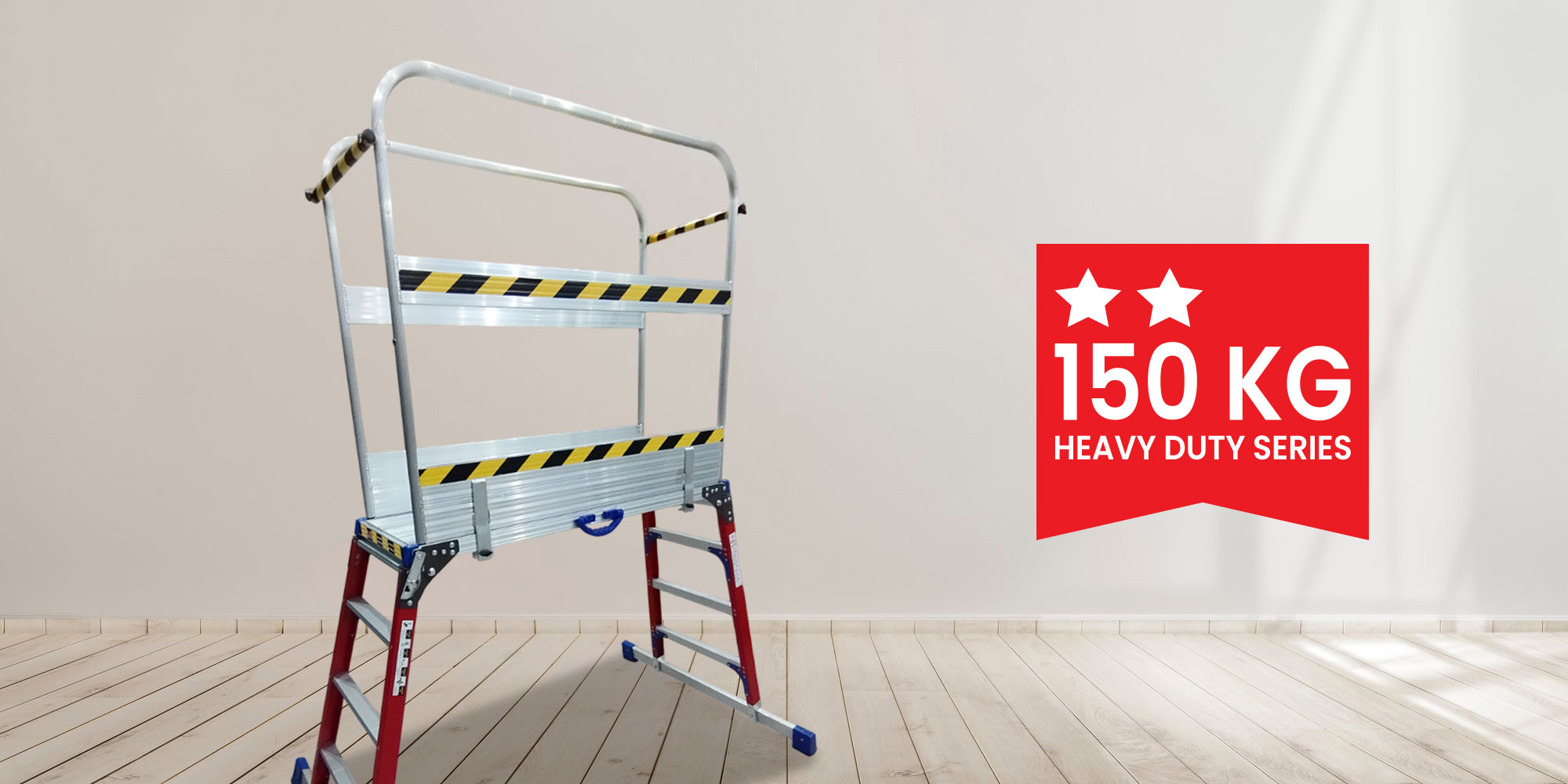 fiberglass working platform ladder