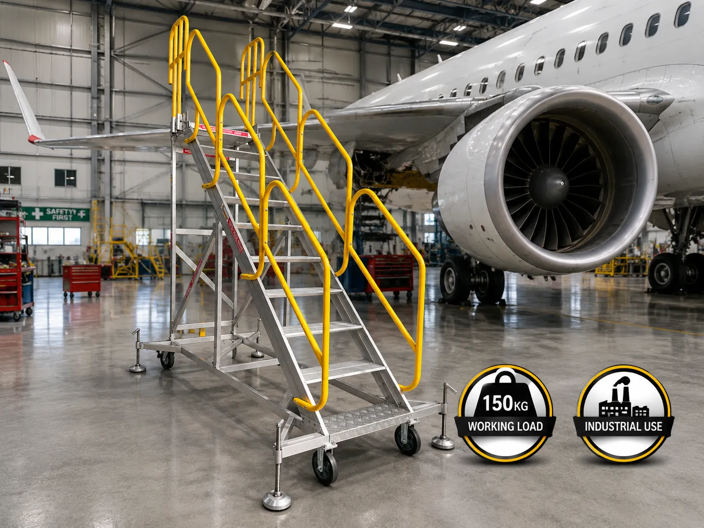 Aluminium Aircraft Maintenance Platform Ladder Aluminium Aircraft Maintenance Platform Ladder