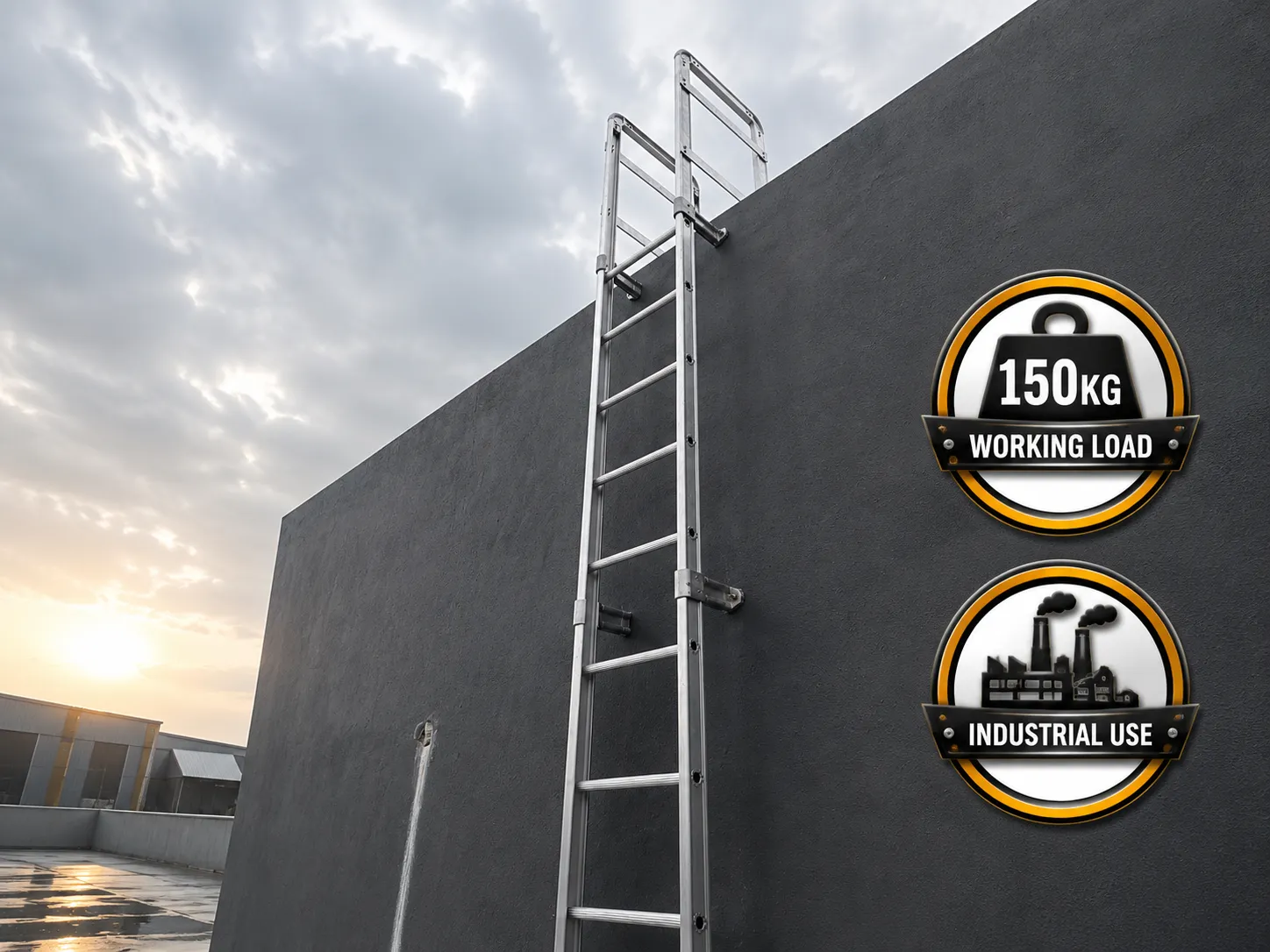 Aluminium Cat Ladder with Handrail