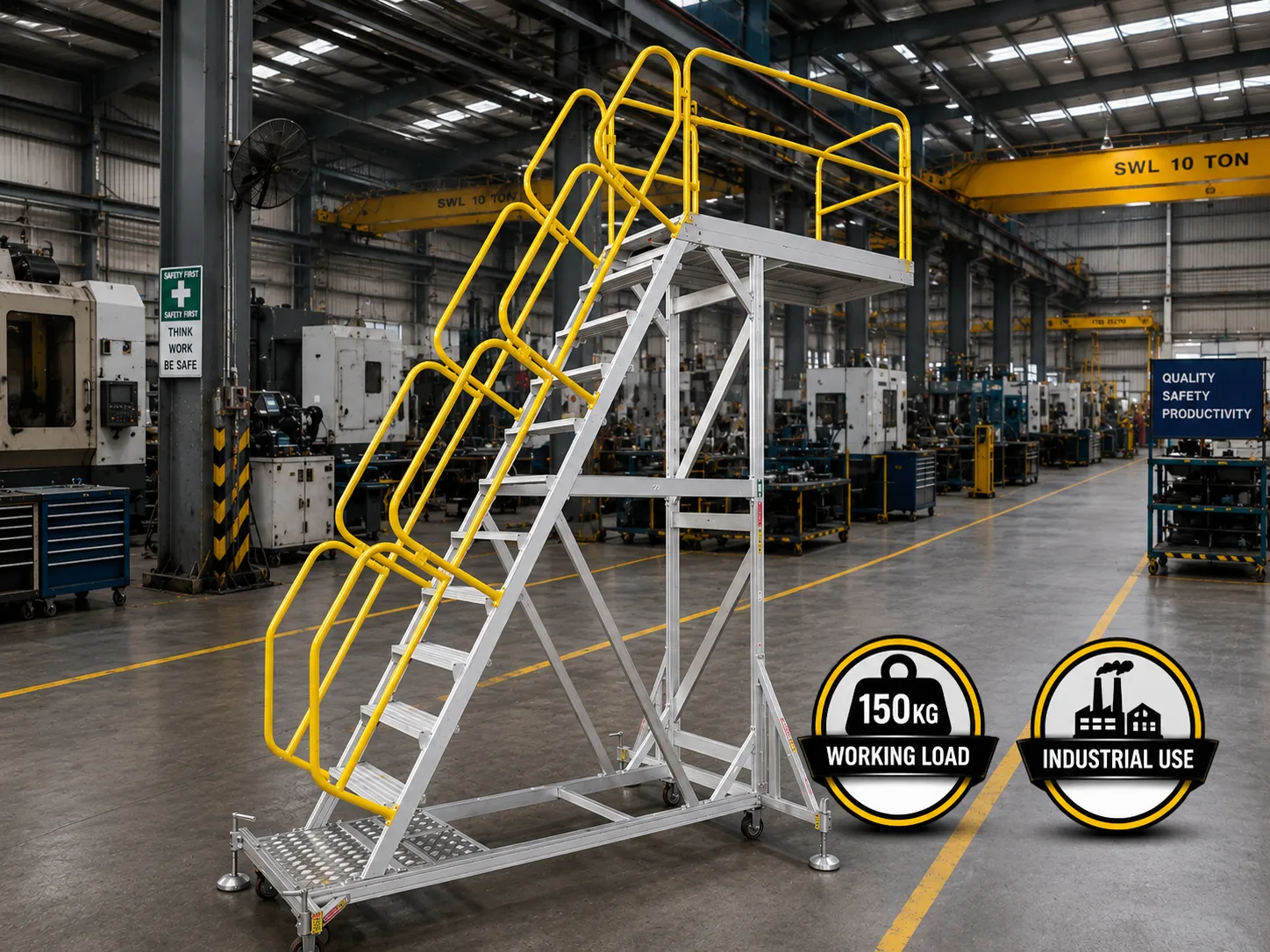 Aluminium Customize Cantilever Platform Ladder Aluminium Customize Cantilever Platform Ladder