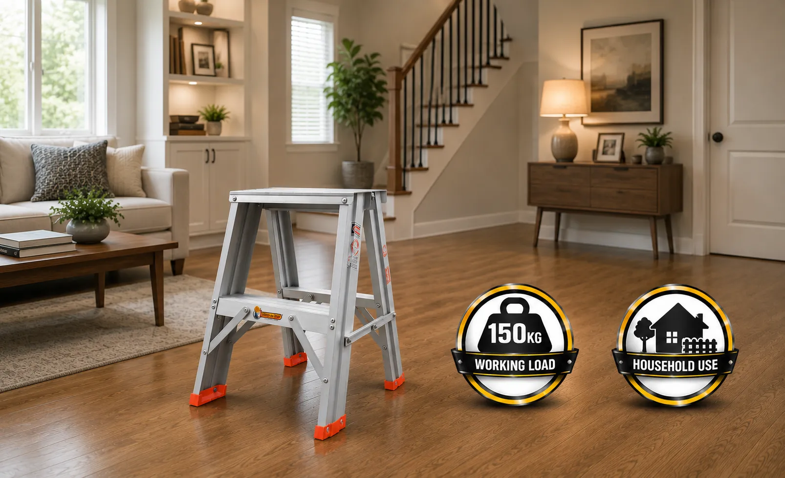 Aluminium Double Sided A-Shape Step Stool