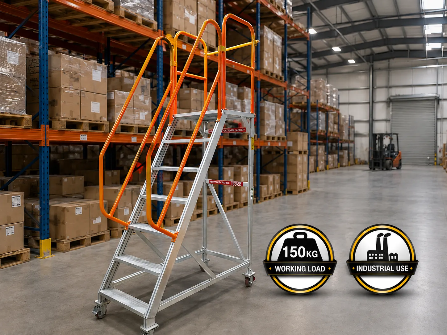 Aluminium Safety Ladder Trolley Aluminium Safety Ladder Trolley