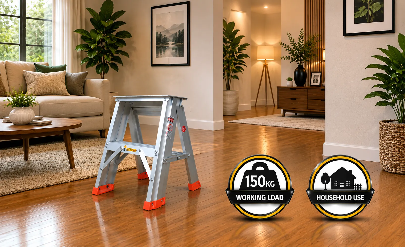 Aluminium Single Sided A-Shape Step Stool