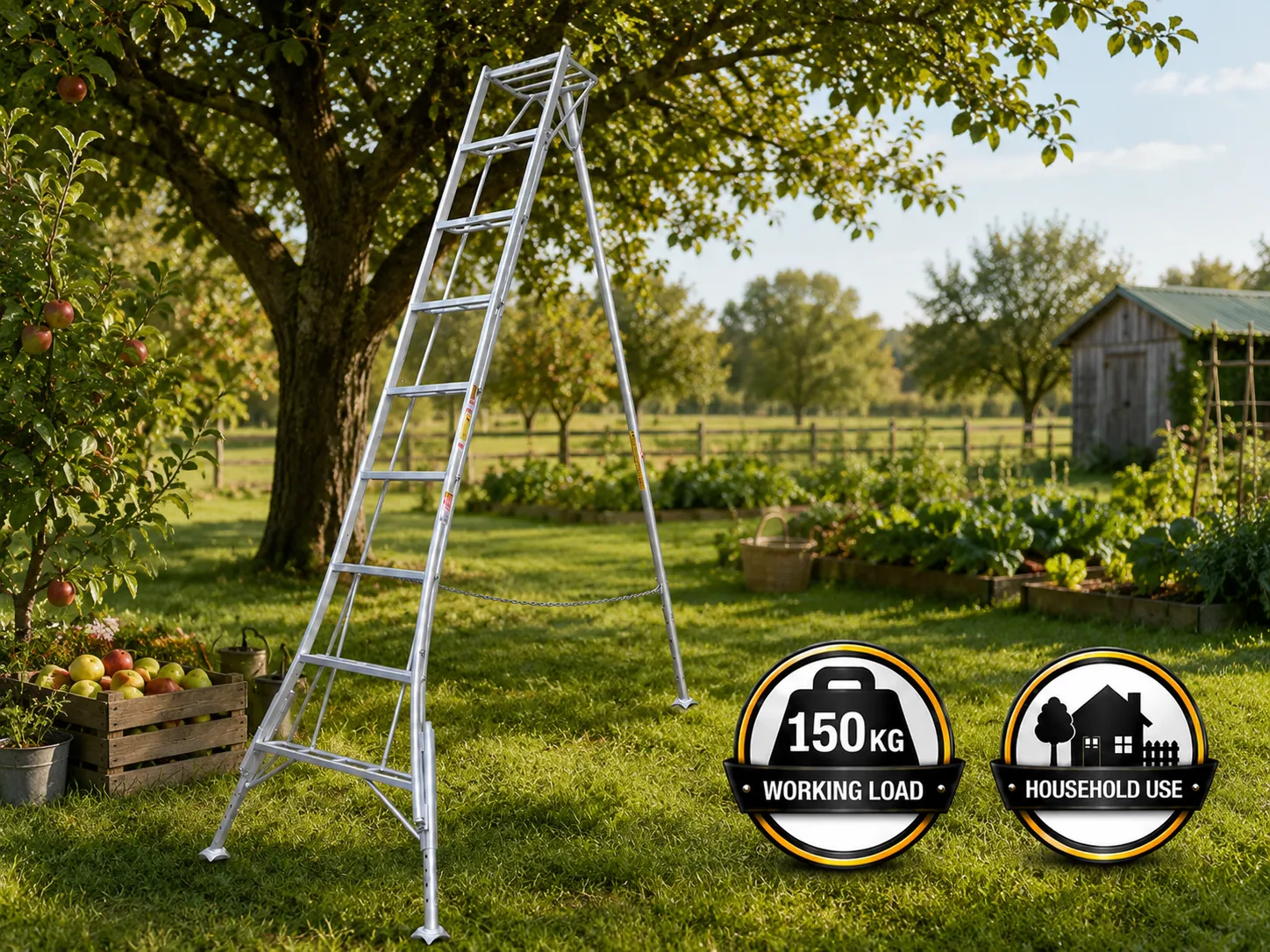 Aluminium Tripod Harvesting Ladder Aluminium Tripod Harvesting Ladder