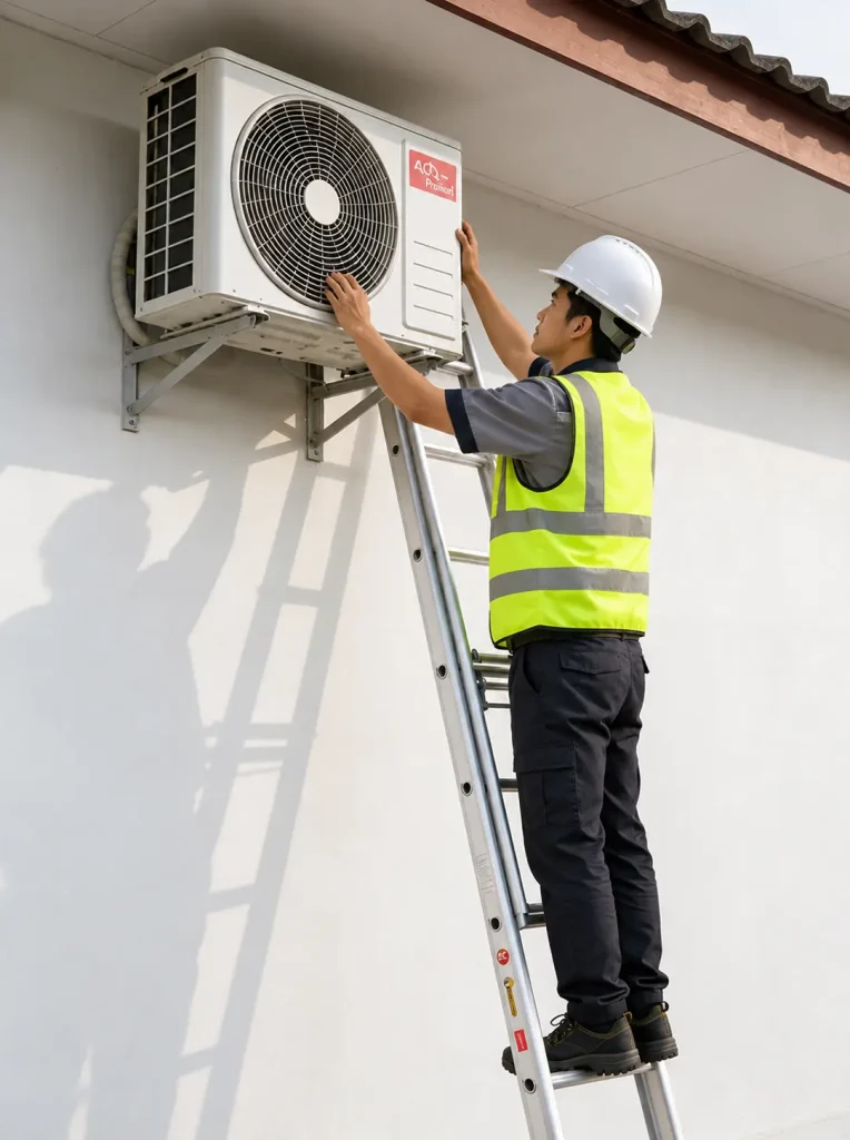 Double Extension Ladder HVAC ladder for aircond