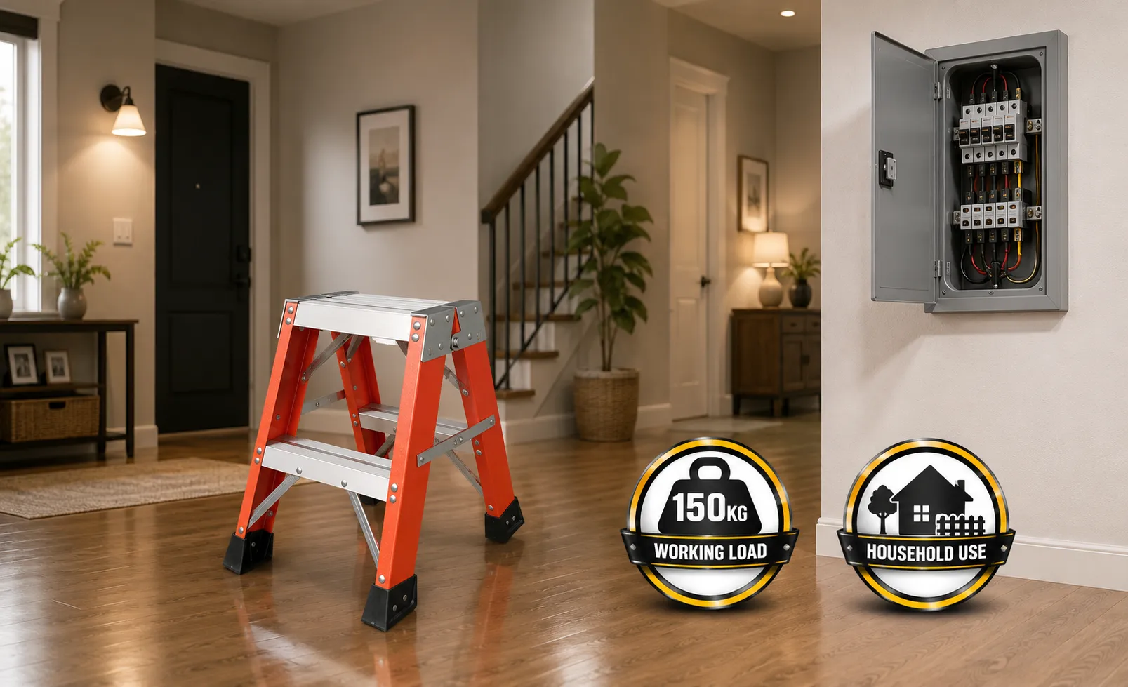 Fiberglass Double SIded A-Shape Step Stool Fiberglass Double SIded A-Shape Step Stool