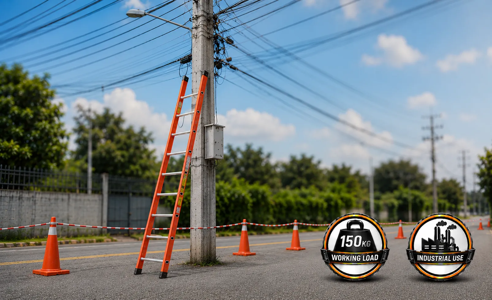 Fiberglass Single Pole Ladder Fiberglass Single Pole Ladder